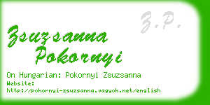 zsuzsanna pokornyi business card